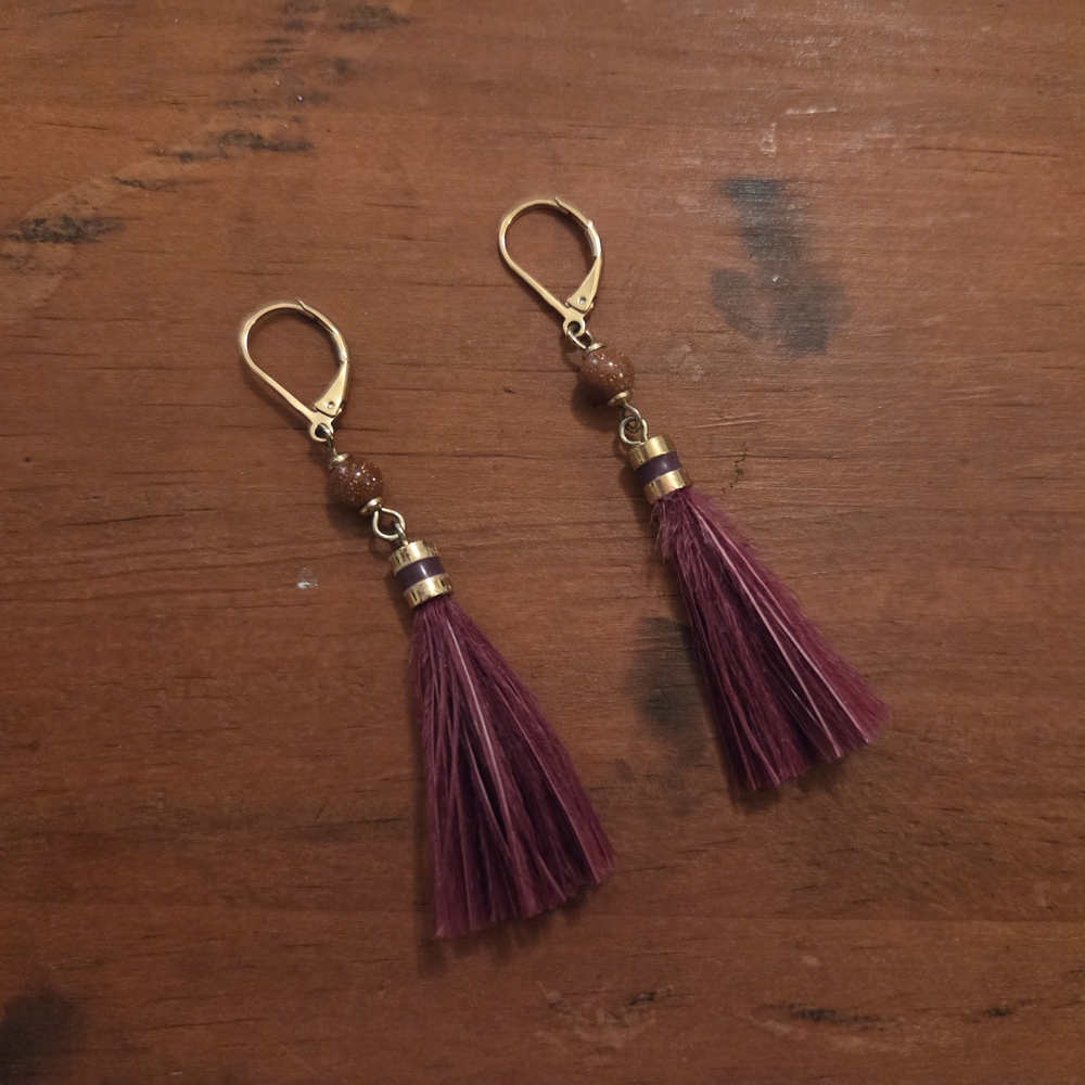 Kate Spade Purple Tassel Earrings